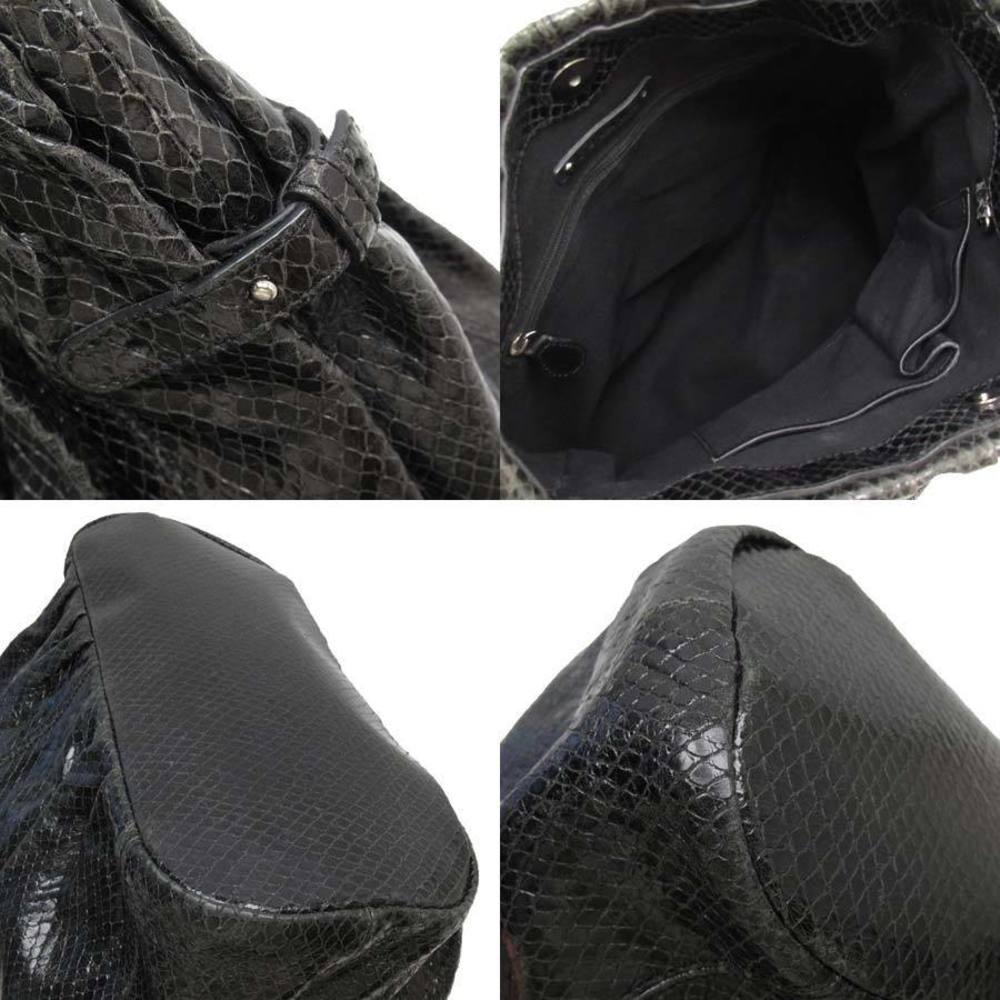 Celine Shoulder Leather Bag Black Python - image 5